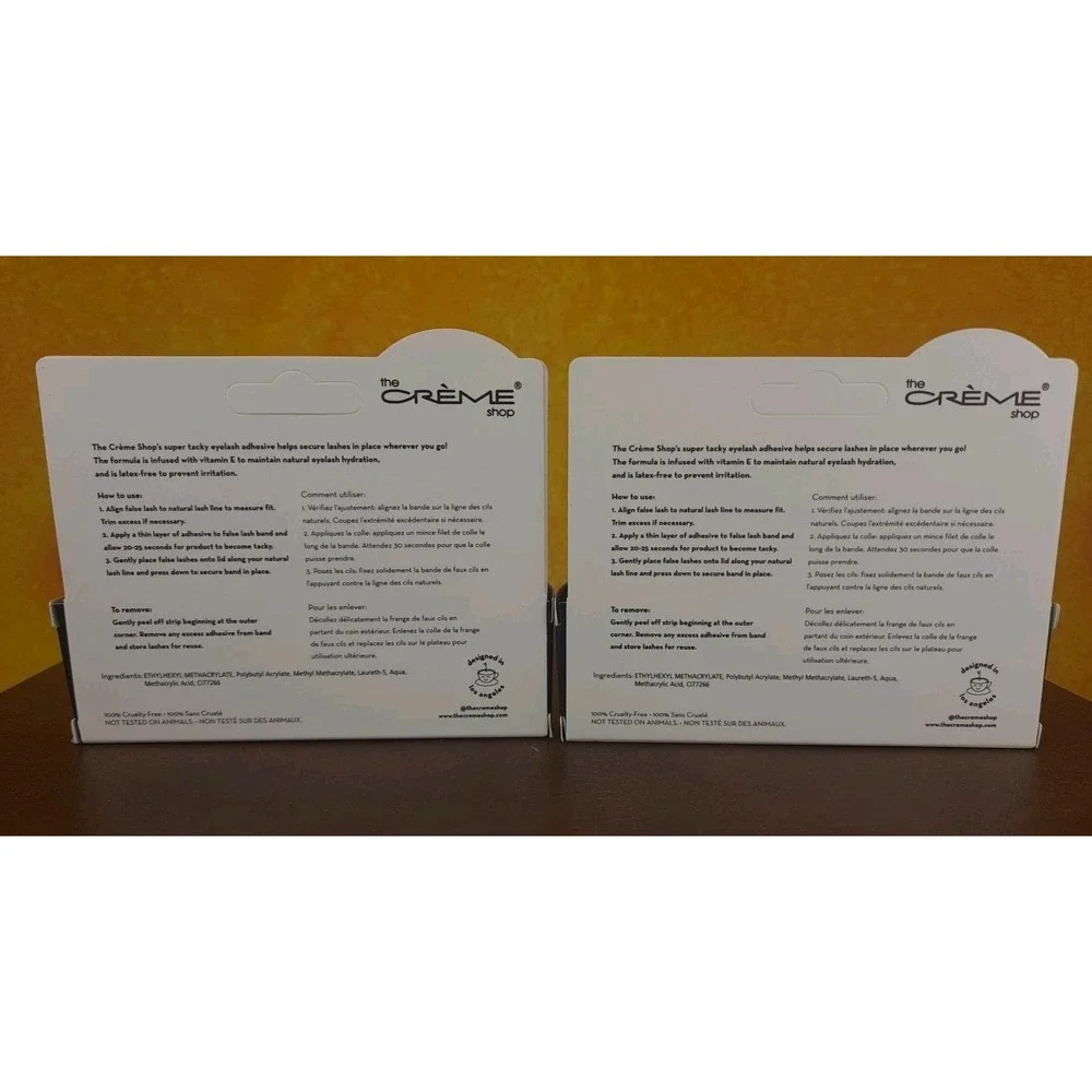 Set Of 2 The Crème‎ Shop Black Eyelash Adhesive Infused Vitamin E Latex Free